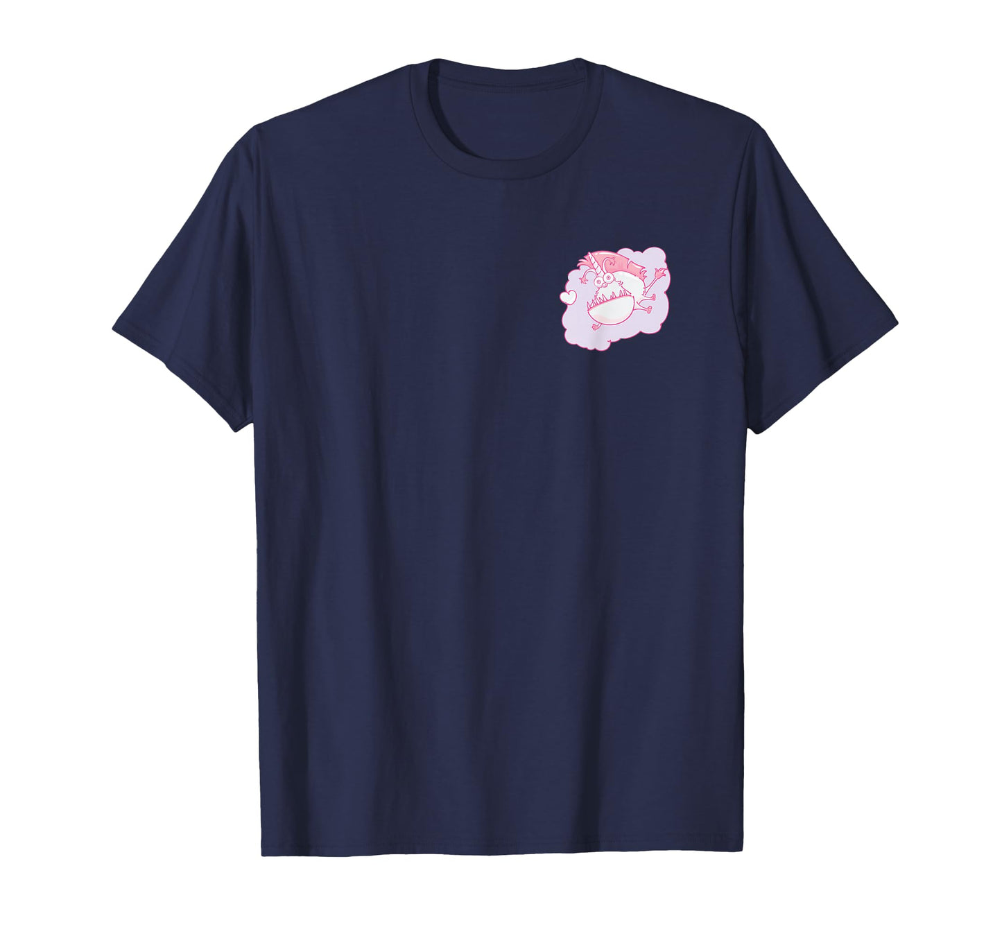 Minions Fluffy Unicorn Grid Front & Back T-Shirt
