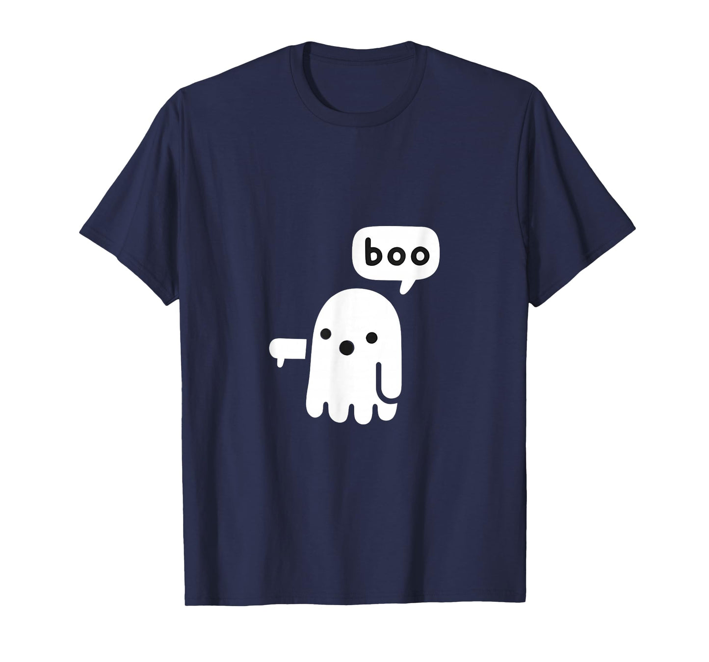 Cute Minimalist Boo Ghost Funny Halloween Ghostcore T-Shirt