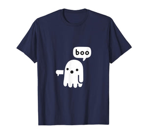 Cute Minimalist Boo Ghost Funny Halloween Ghostcore T-Shirt