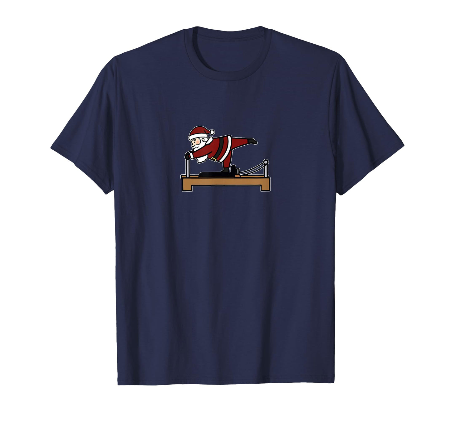 Cute Funny Mery Christmas Pilates Santa Claus Perfomer Yoga T-Shirt