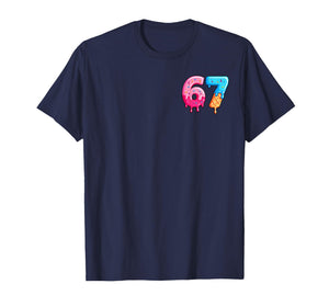 Baseball Drip Number 67 Player Funny Six Seven (2 Sided) T-Shirt