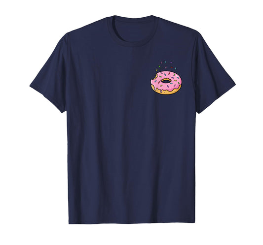 Funny Pink Sprinkle Donut Pocket Sweet Foodie Doughnut Lover T-Shirt