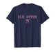 Funny Six Seven 6 7 Meme Retro Pink Conquette Bow T-Shirt