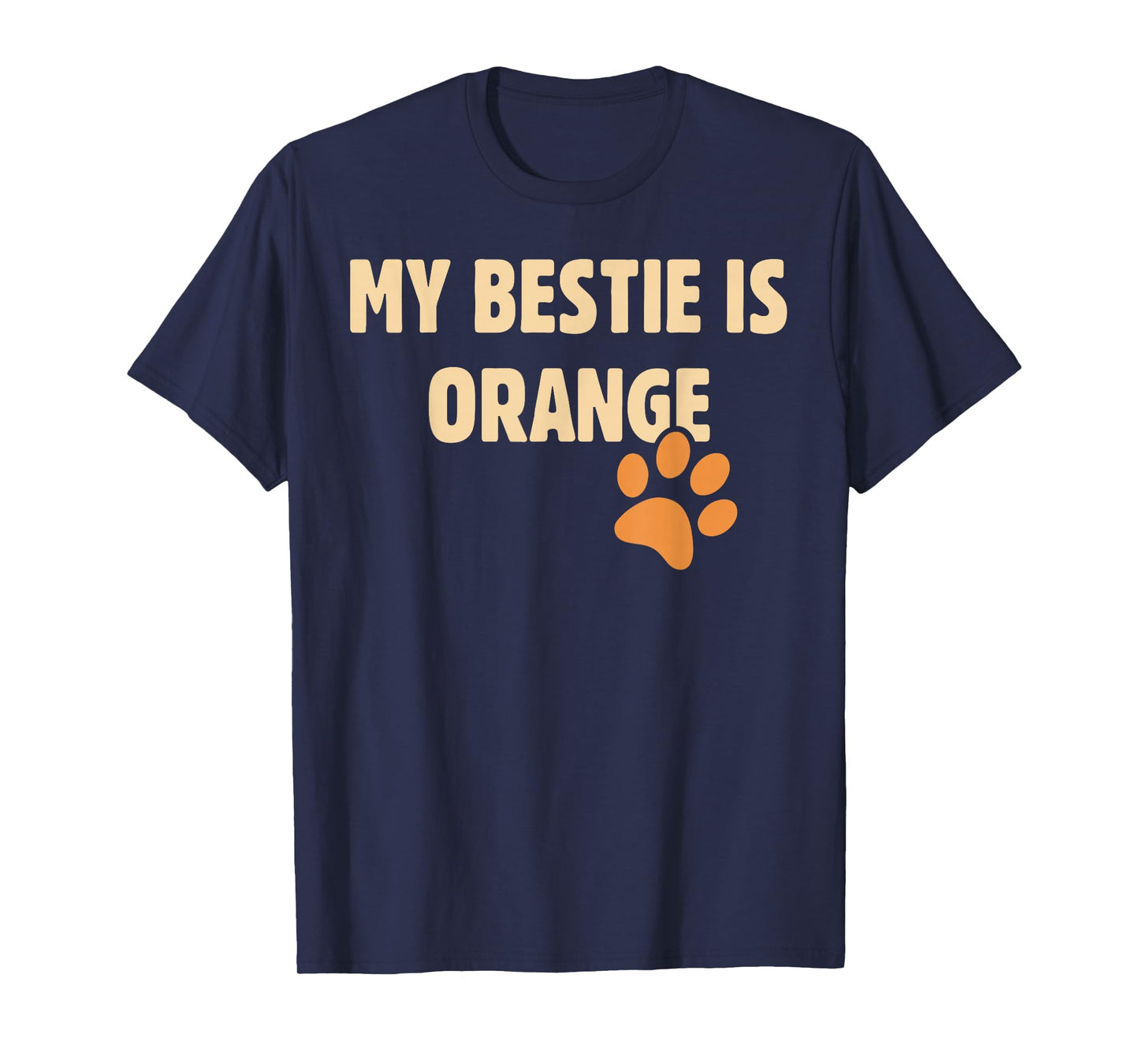 Orange cat Funny Best Buddy Ginger Tom My Bestie paw Graphic T-Shirt