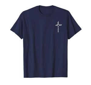 Just Jesus Cross Minimal Faith Design for Christian Moms T-Shirt