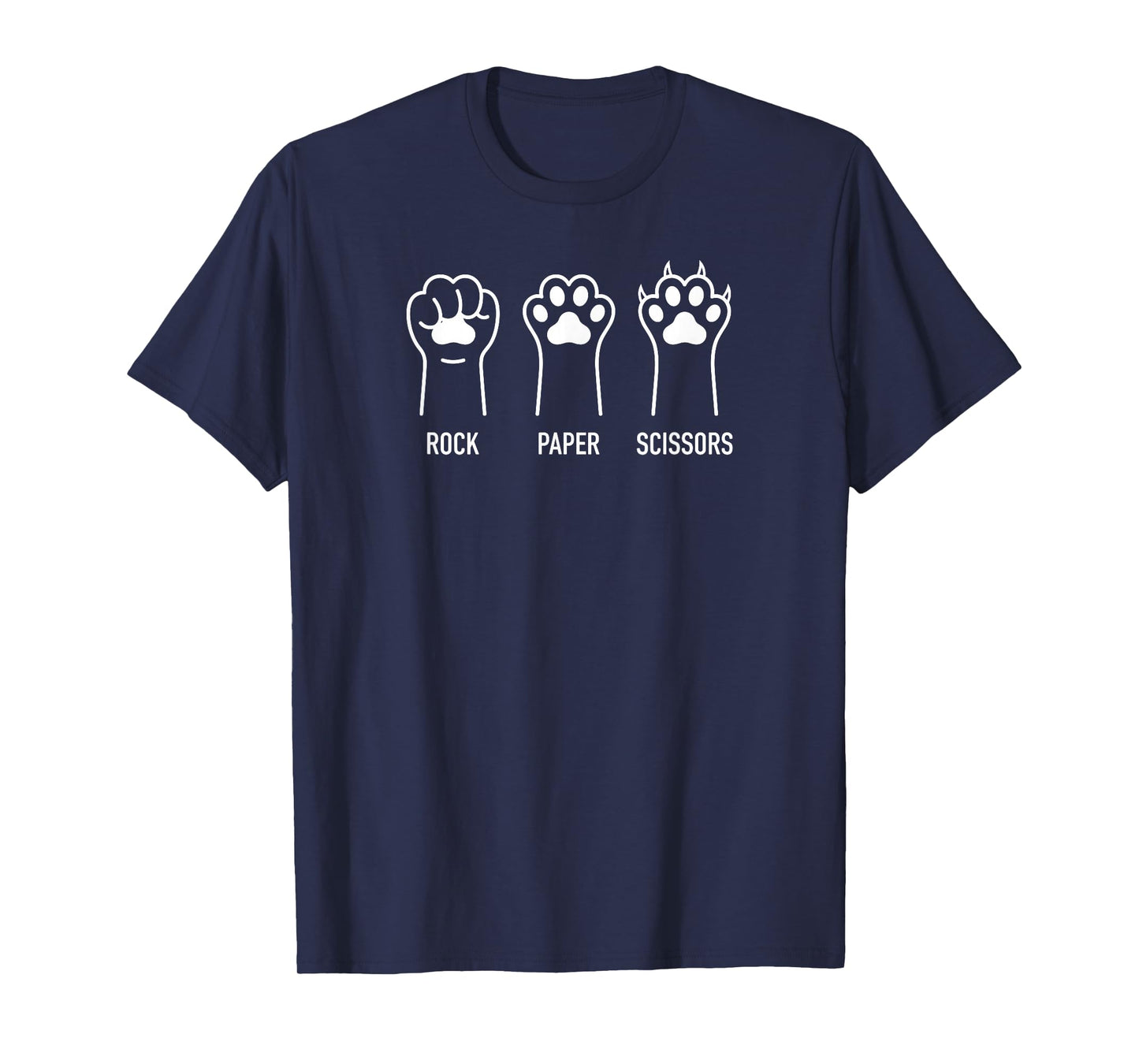 Rock Paper Scissors Cat - Funny Kitten Paw Game T-Shirt