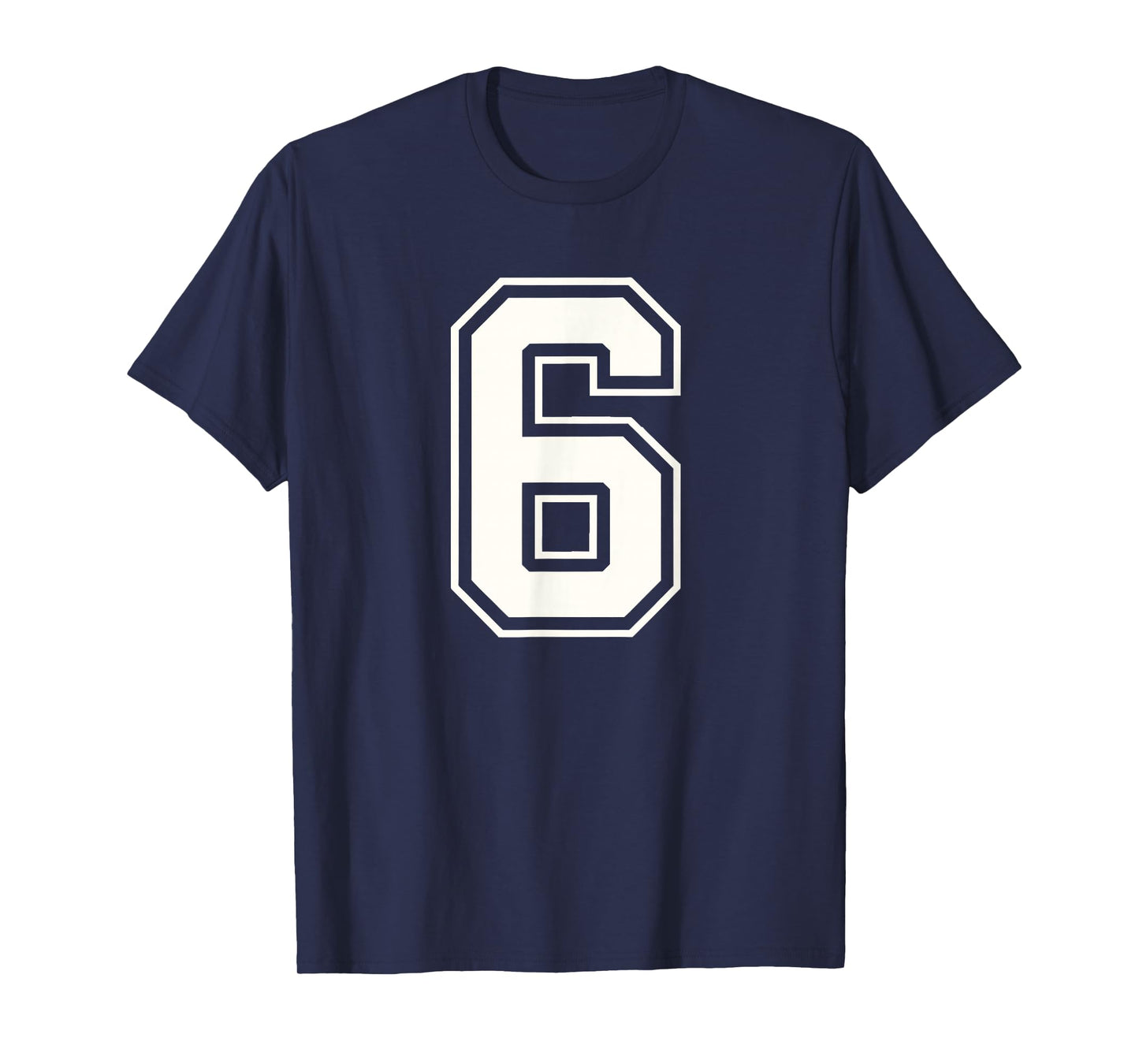 Matching Varsity 6 Number Six Team Sports Graphic Design T-Shirt