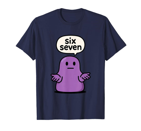 67 Six Seven 6-7 Purple Blob Slime - Funny Kid Brainrot Meme T-Shirt