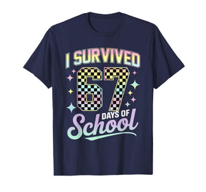 I Survived 67 Days of School Meme Funny Student Teacher T-Shirt