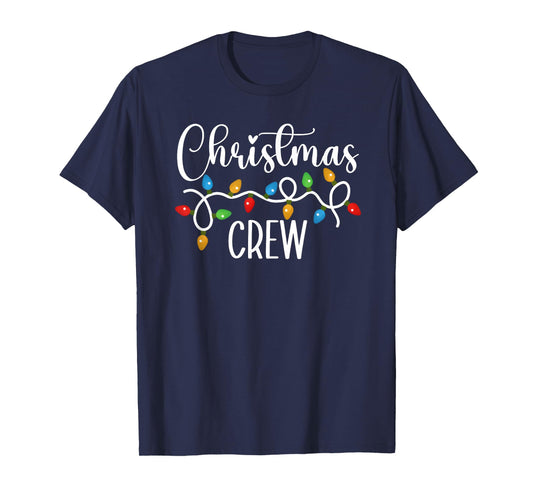 Christmas Crew Xmas Lights Family Matching Pajamas Holiday T-Shirt