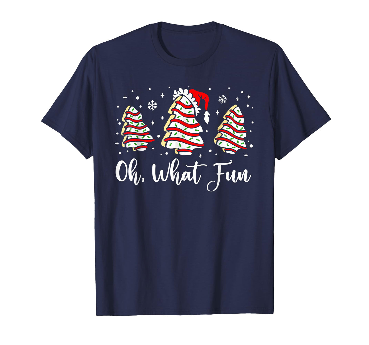 Oh What Fun Christmas Tree Cakes Debbie Becky Jen Cake T-Shirt