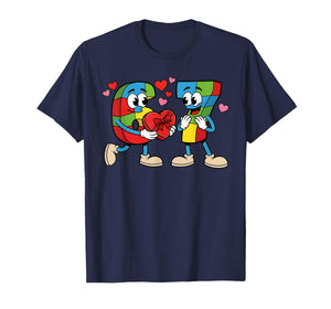 Funny 6 7 Valentines Gen Alpha Six Seven 67 Valentine’s Day T-Shirt