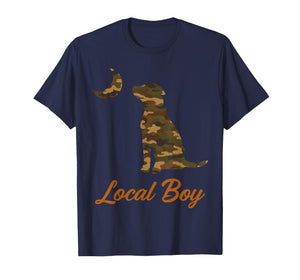 Black Lab Dog Local Southern Boy Camo Duck Hunting Youth Men T-Shirt