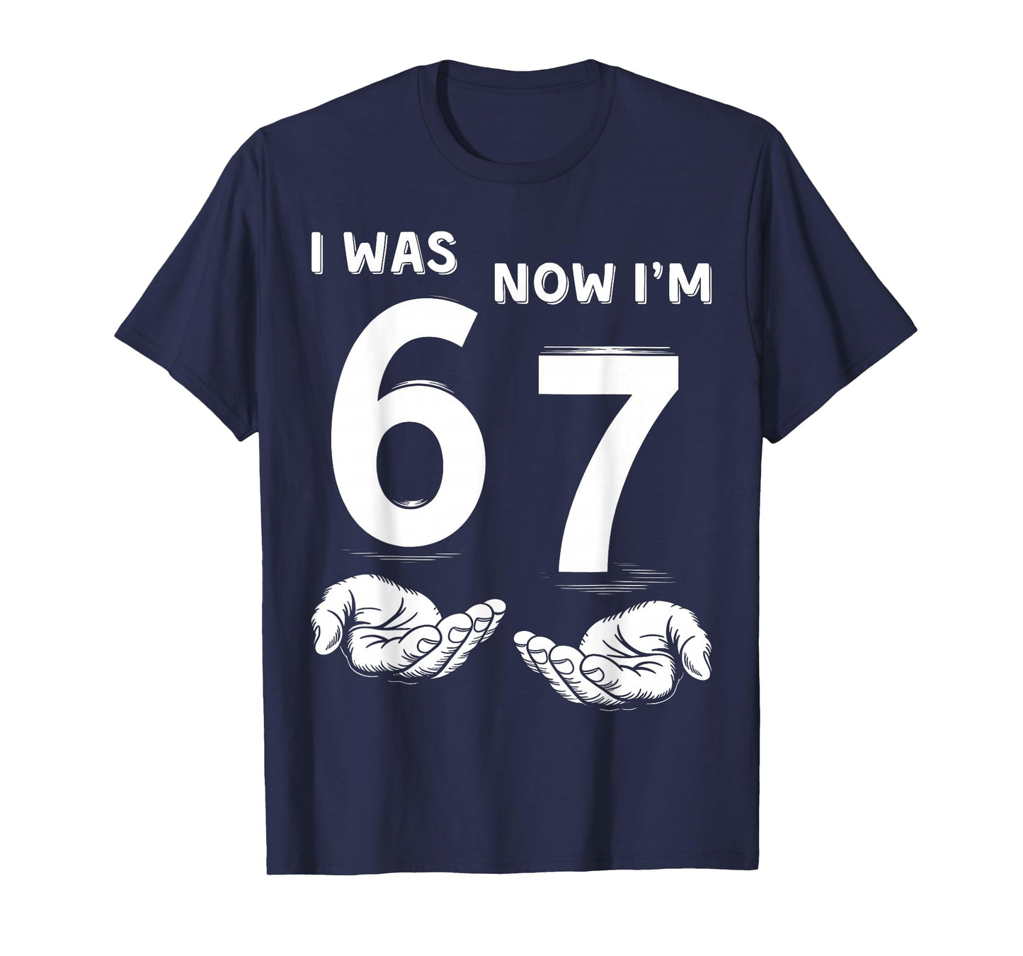 Six Seven Meme 7 Year Old Birthday Shirt was 6 Now I'm 7 T-Shirt