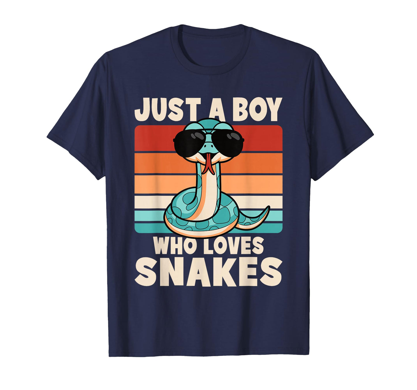 Just A Boy Who Loves Snakes Funny Snake Reptile Kids T-Shirt