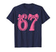 67 Number Six Seven Alpha Slang Coquette Bow Pink Funny Meme T-Shirt