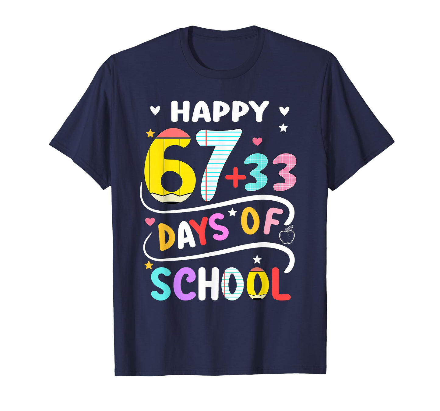 Happy 100 Days of School Smarter 67 Teacher Kids Boys Girls T-Shirt