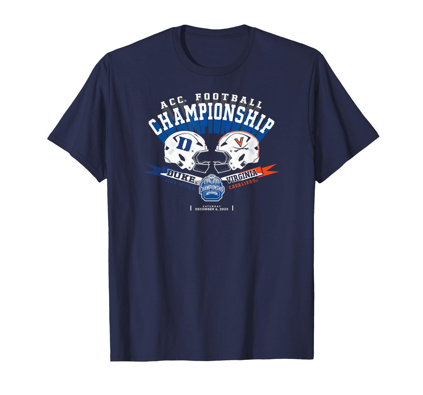 Duke vs Virginia Acc Championship 2025 Football Black T-Shirt