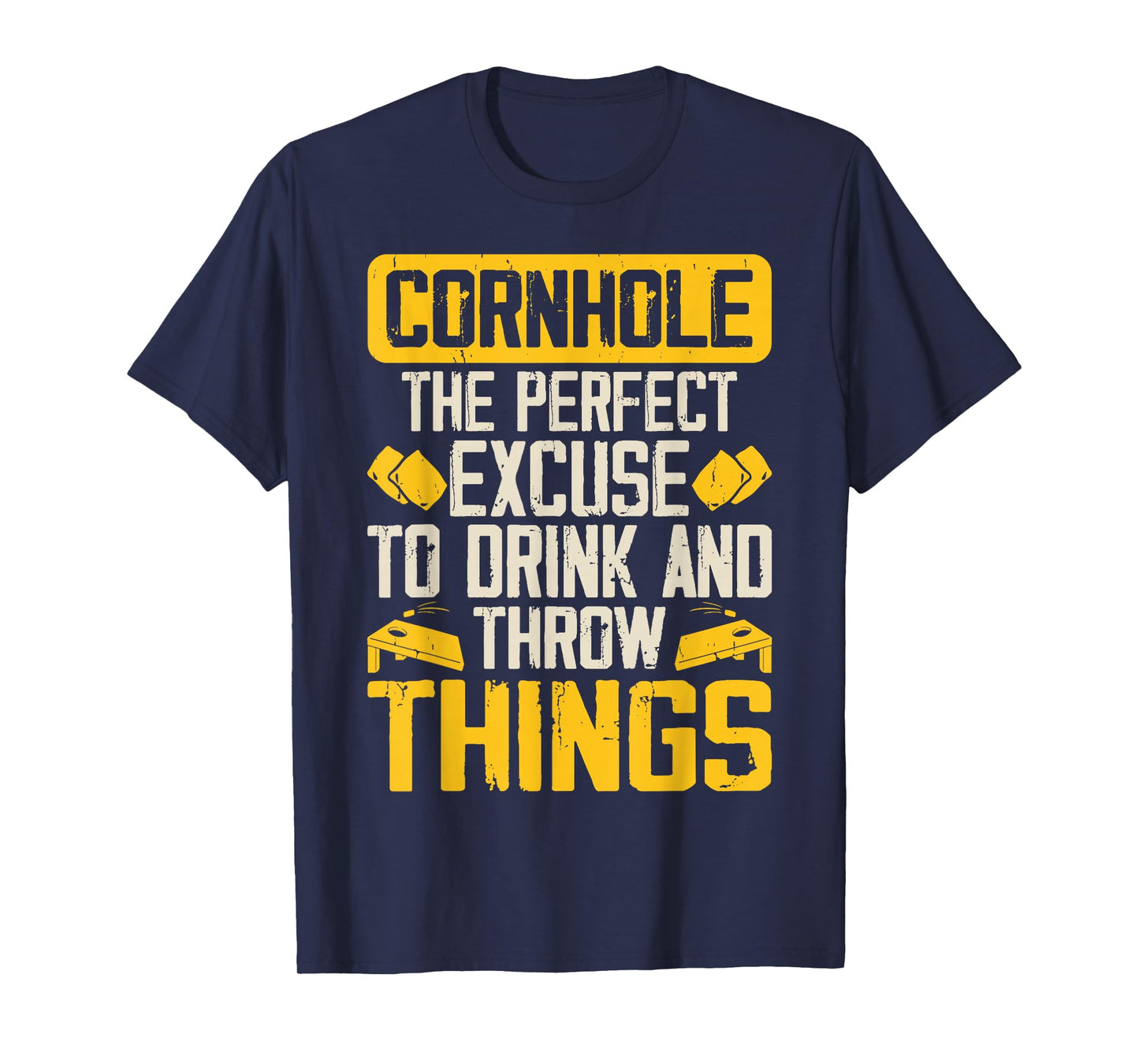 Cornhole Art for Men Women Corn Hole Players Funny Cornhole T-Shirt