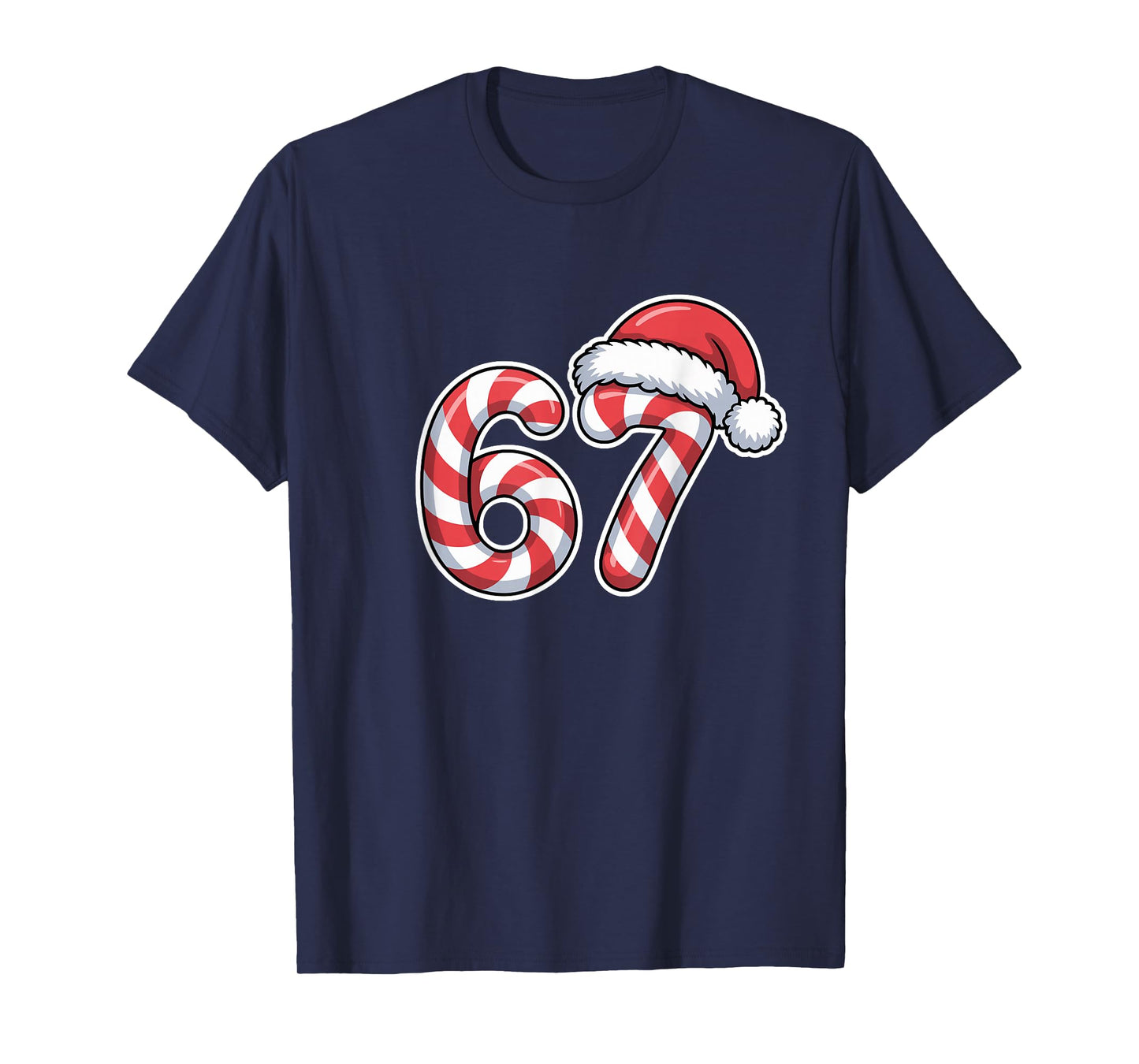 Melting Candy Cane 6 7 Ice Drip Meme 6 7 Costume Couple T-Shirt