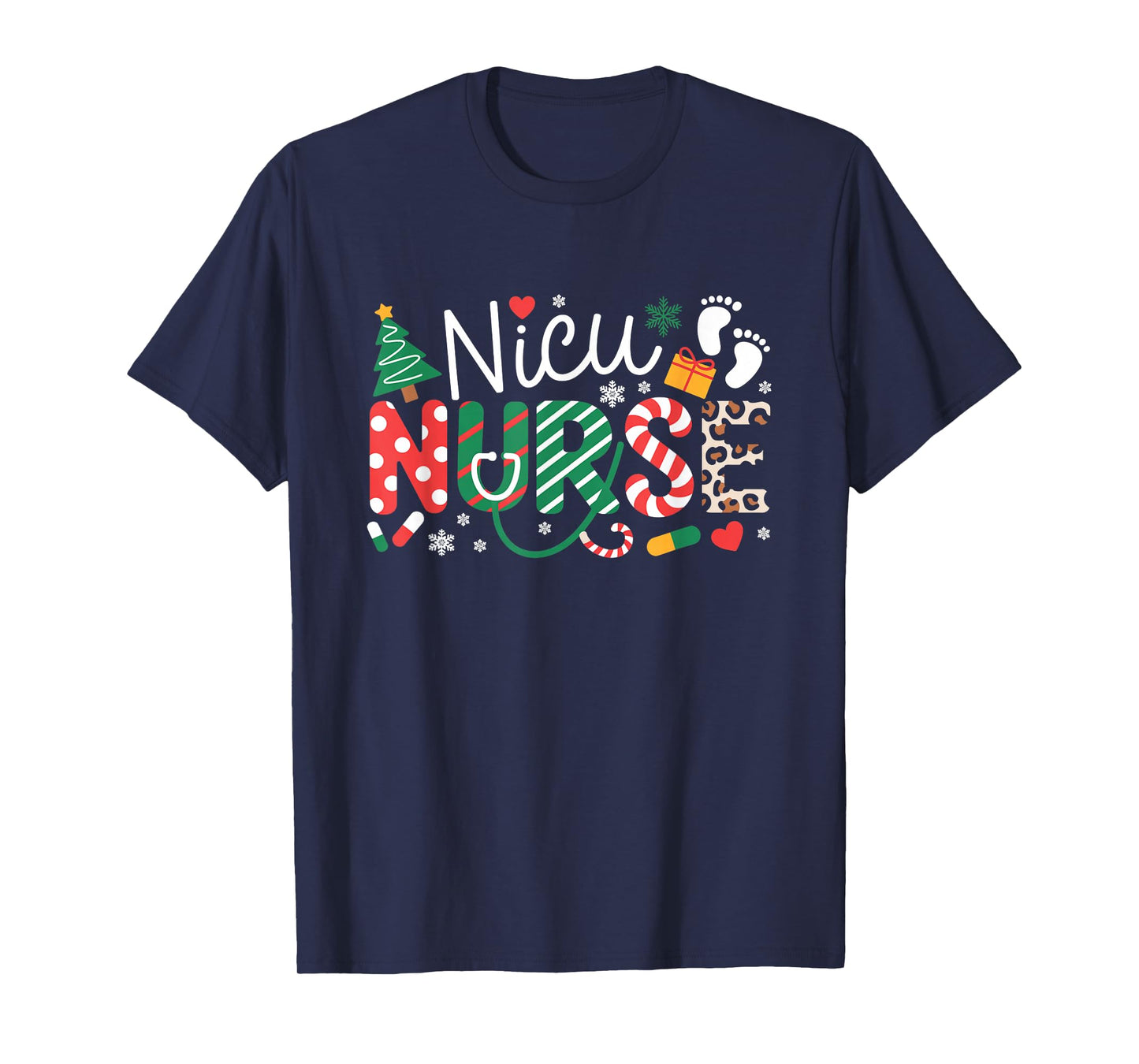 NICU Nurse Christmas Neonatal ICU Nursing Xmas Party T-Shirt