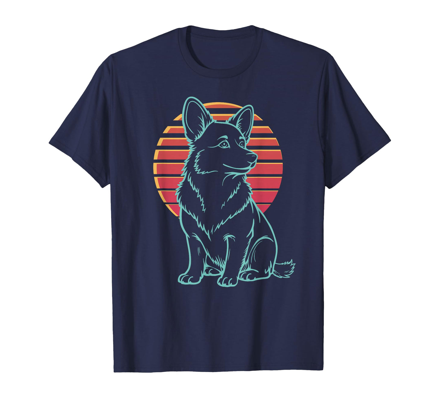Corgi Pembroke Welsh Lover Dog Owner Retro Synthwave 80s T-Shirt