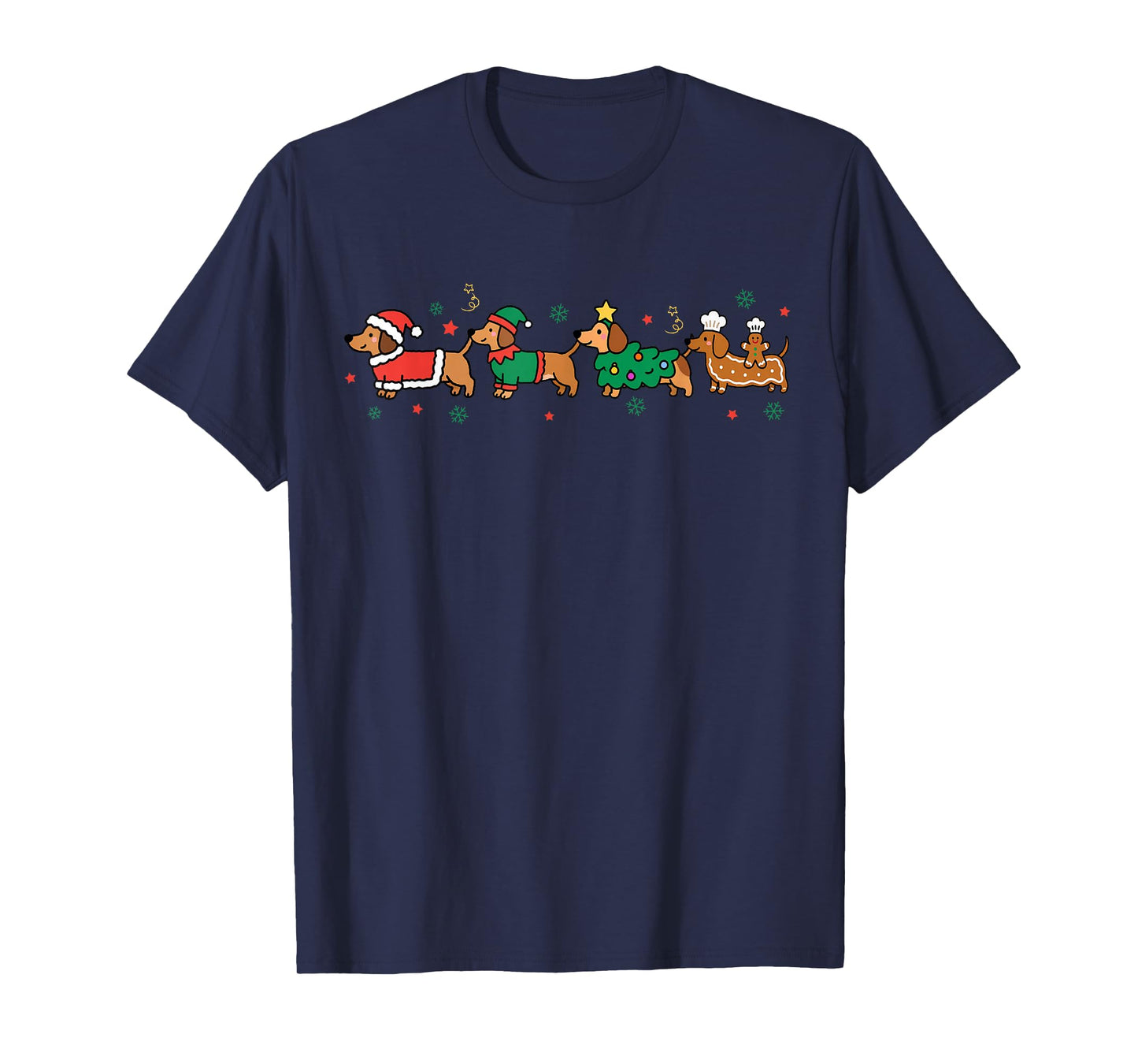 Christmas Dachshund Dog Mom Xmas Wiener Family Matching T-Shirt