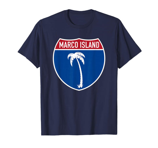 Marco Island Florida FL Interstate Highway Vacation Souvenir T-Shirt