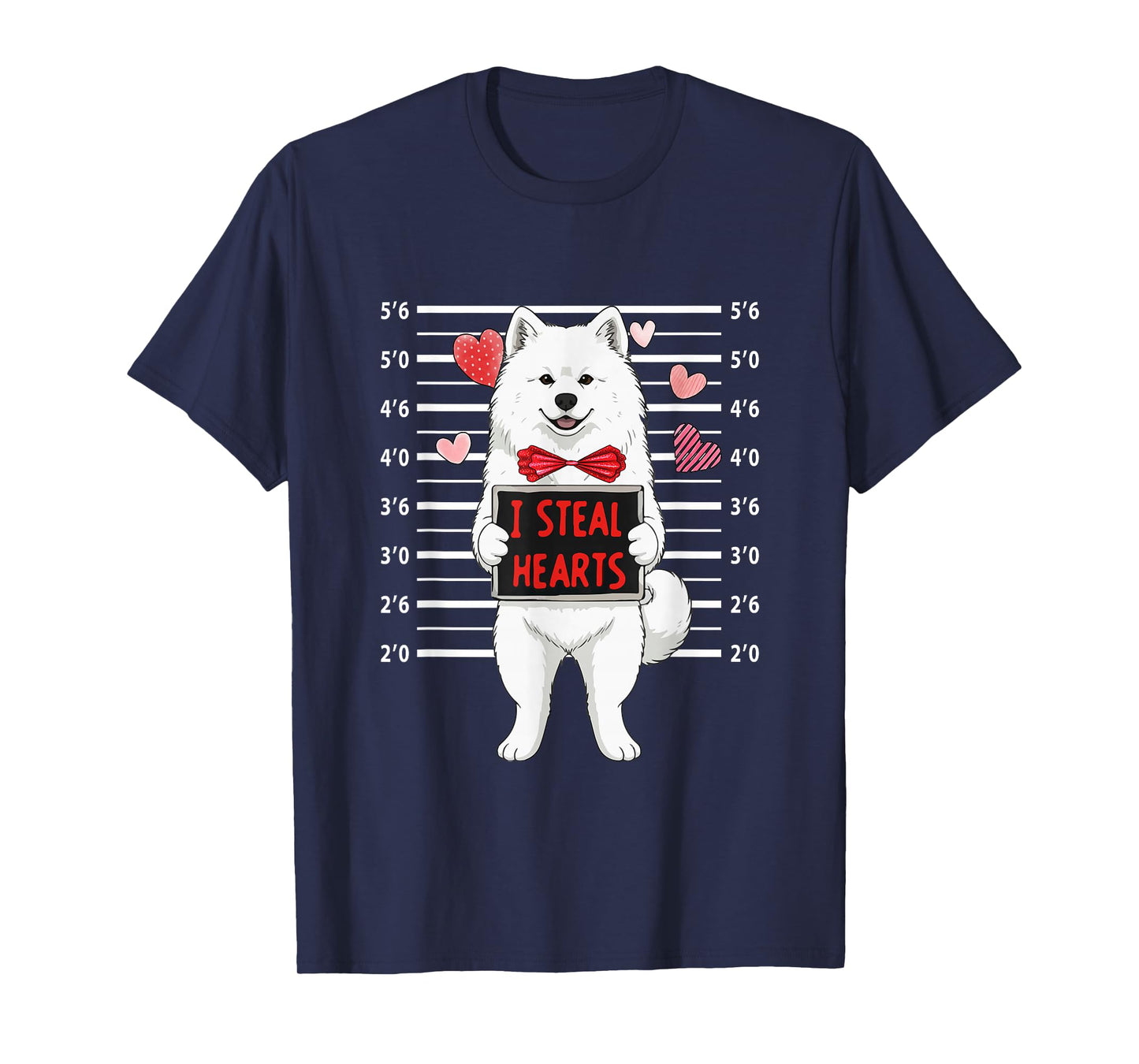 I Steal Cute Hearts Valentine's Day Samoyed Lover Owner T-Shirt