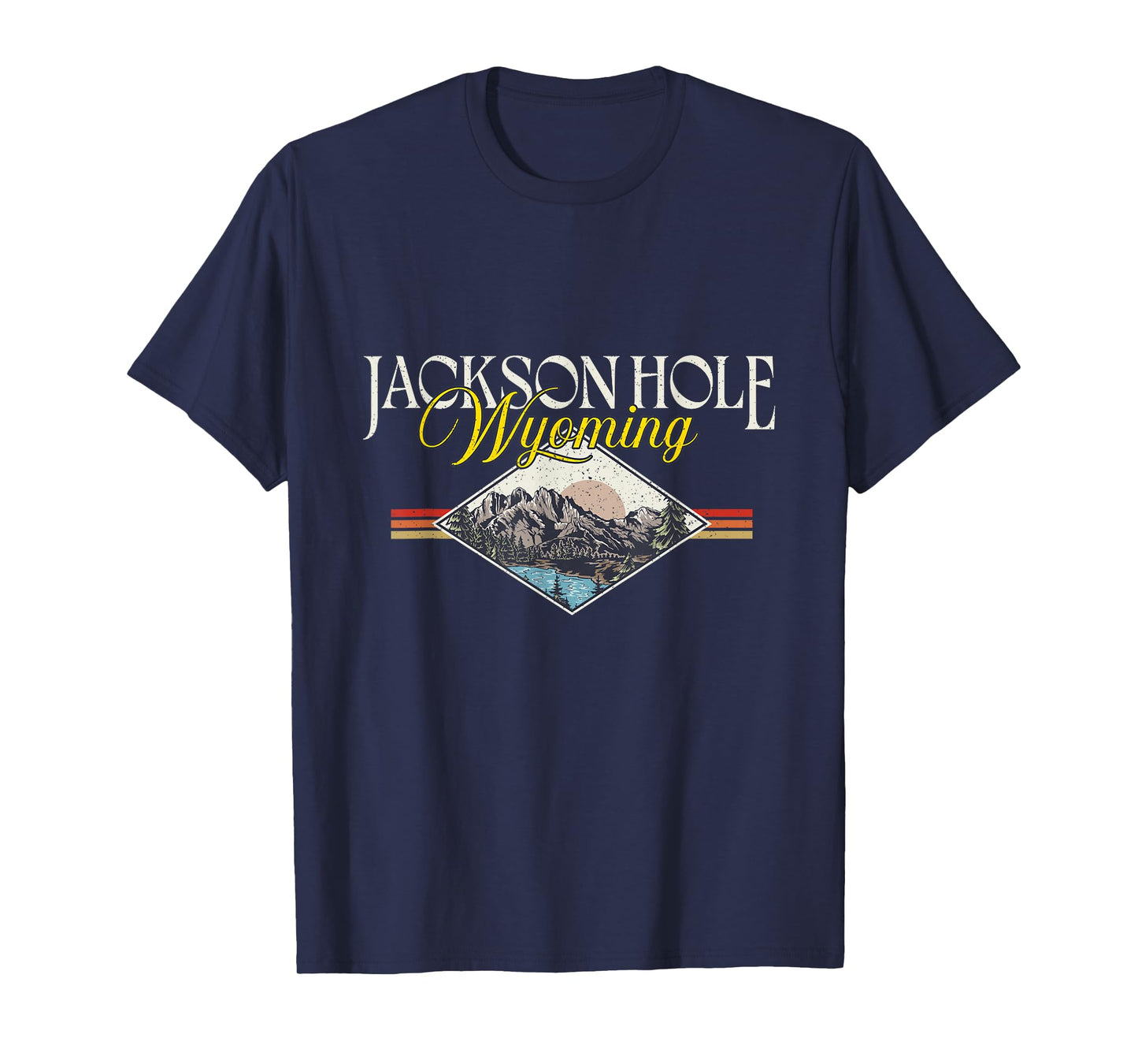 Jackson Hole Wyoming Grand Teton Mountains Vintage Retro T-Shirt