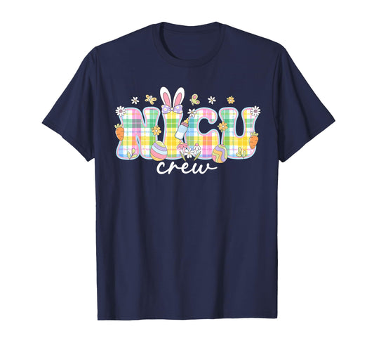 Groovy NICU Crew Easter Bunny NICU Nurse Squad Easter Day T-Shirt