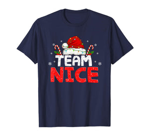 Funny Team Nice - Naughty Matching Christmas Couples Costume T-Shirt