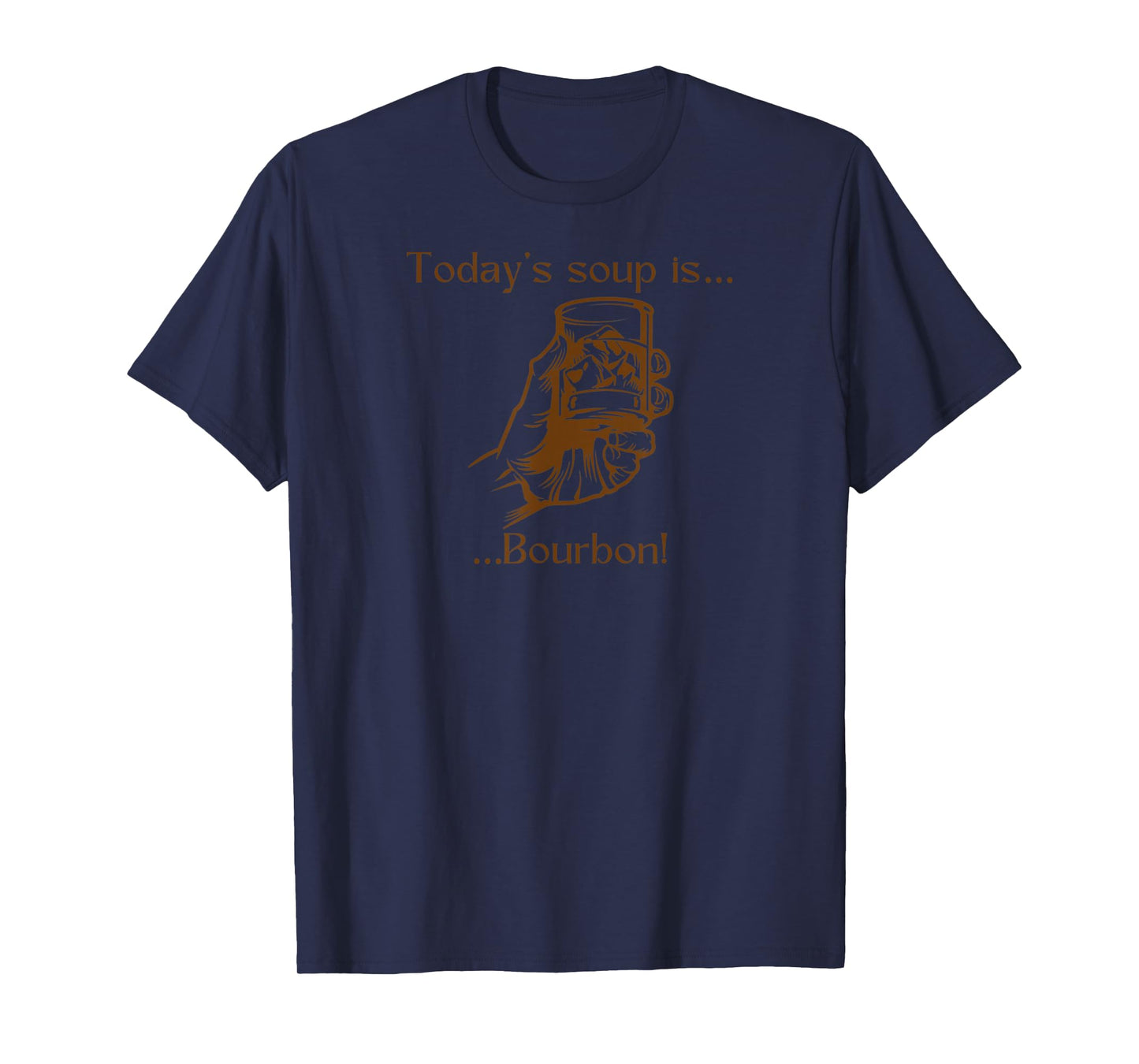 Today's Soup is Bourbon Funny Lover Bourbon Glass Vintage T-Shirt