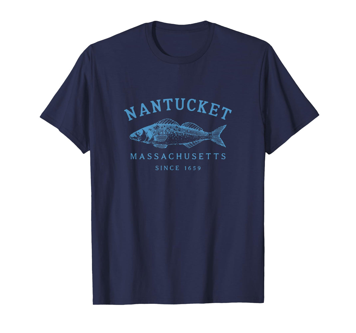 Retro Nantucket Fishing Graphic T-Shirt