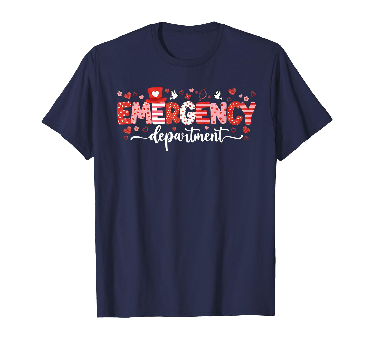 Emargency Department Valentines Day ED ER Nurse Women T-Shirt