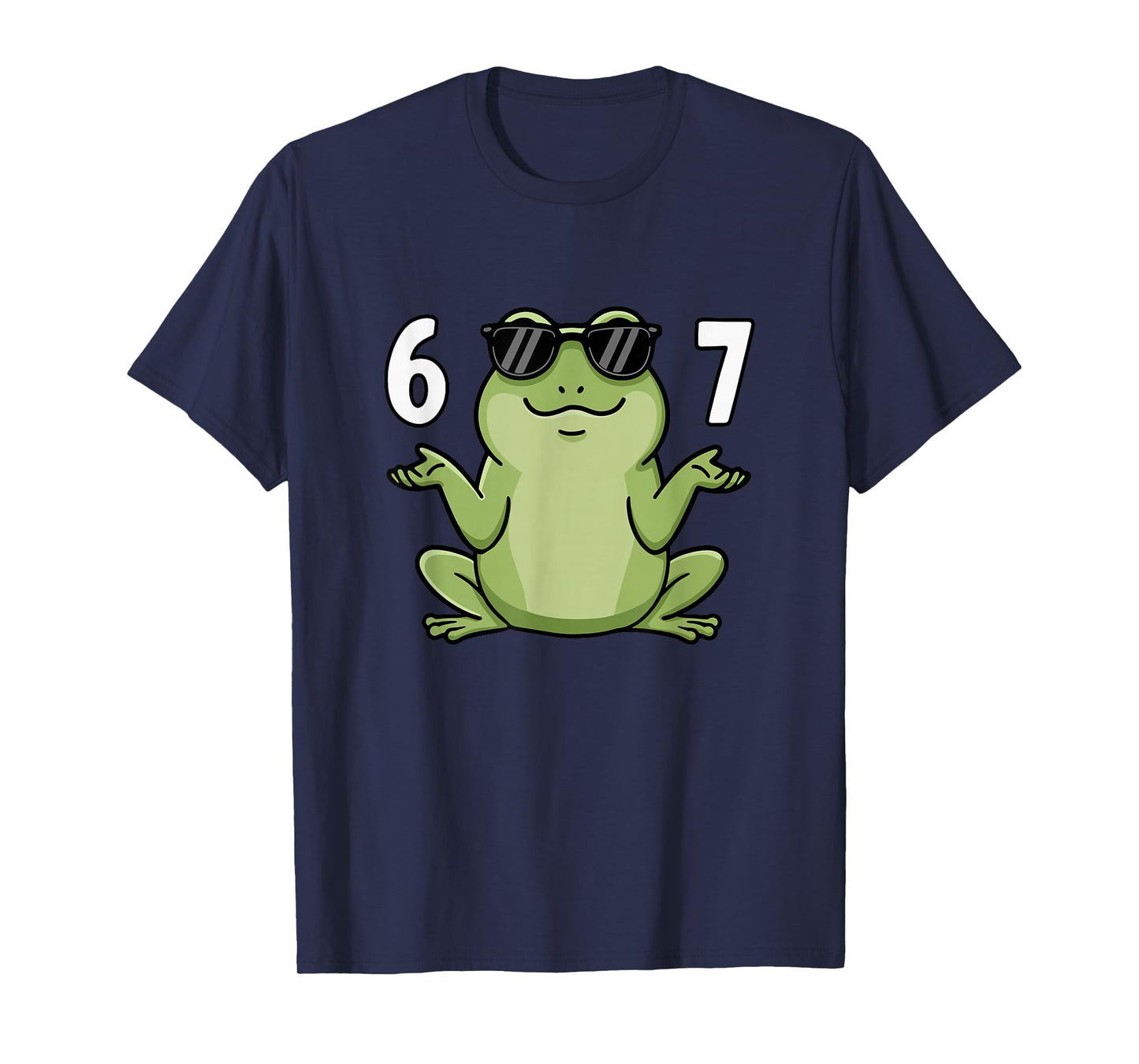 67 Meme Frog Shirt 6 7 Hand Gesture 67 Frog Slang Six Seven T-Shirt