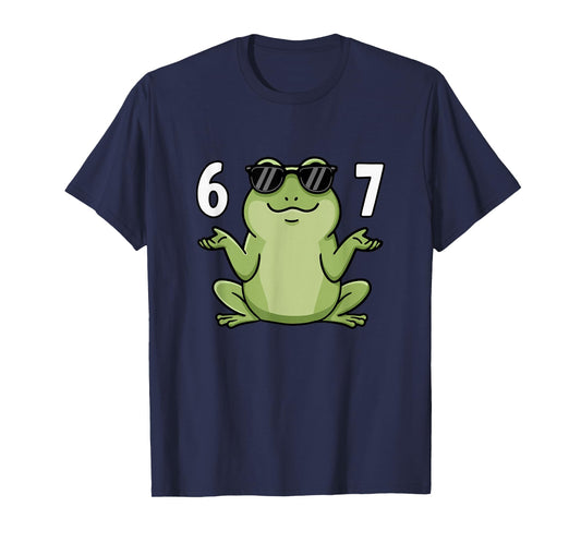 67 Meme Frog Shirt 6 7 Hand Gesture 67 Frog Slang Six Seven T-Shirt