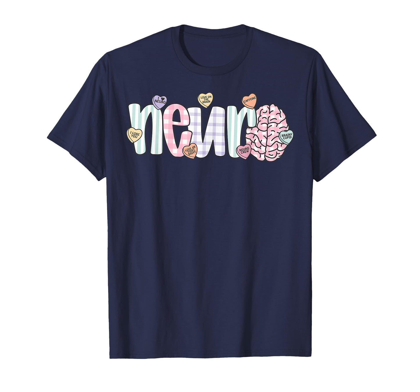 Neuro Valentines Day Neurology Nurse V-Day Work Neuro ICU Nu T-Shirt