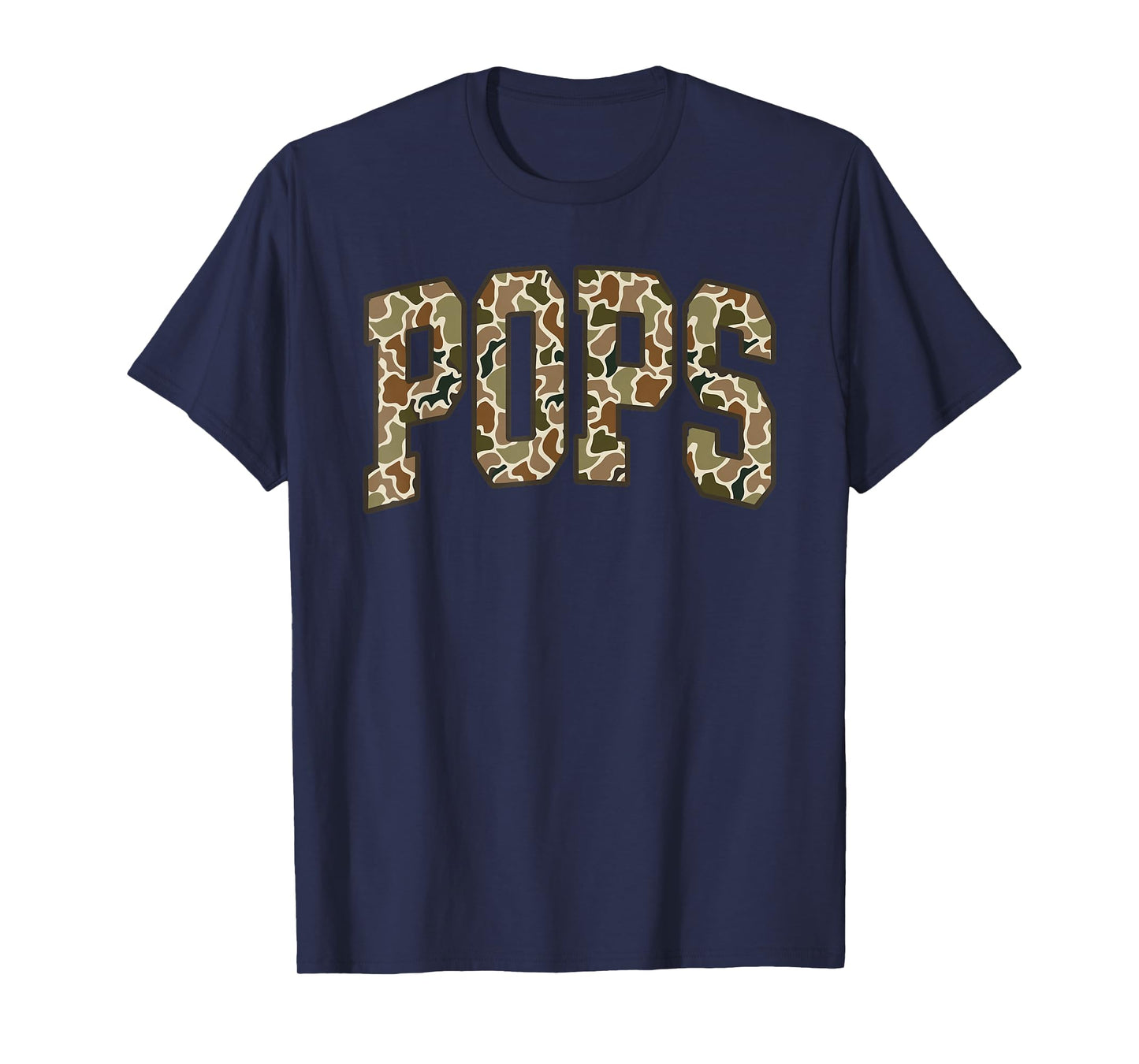 Camo Hunting Pops Dad Camouflage Deer T-Shirt