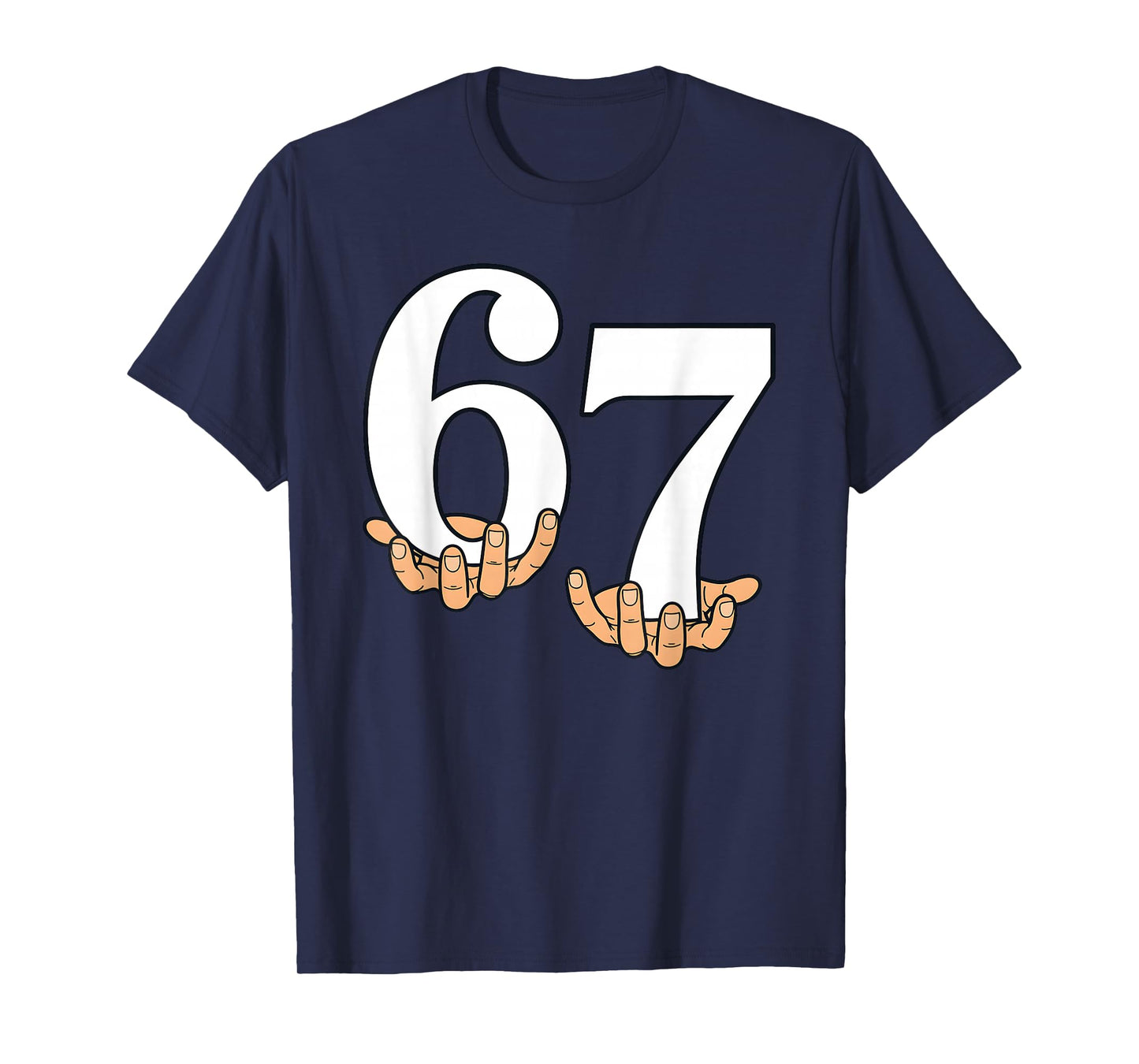Funny 67 Meme Hands Slang Gen Alpha Six Seven 6 7 for Kids T-Shirt