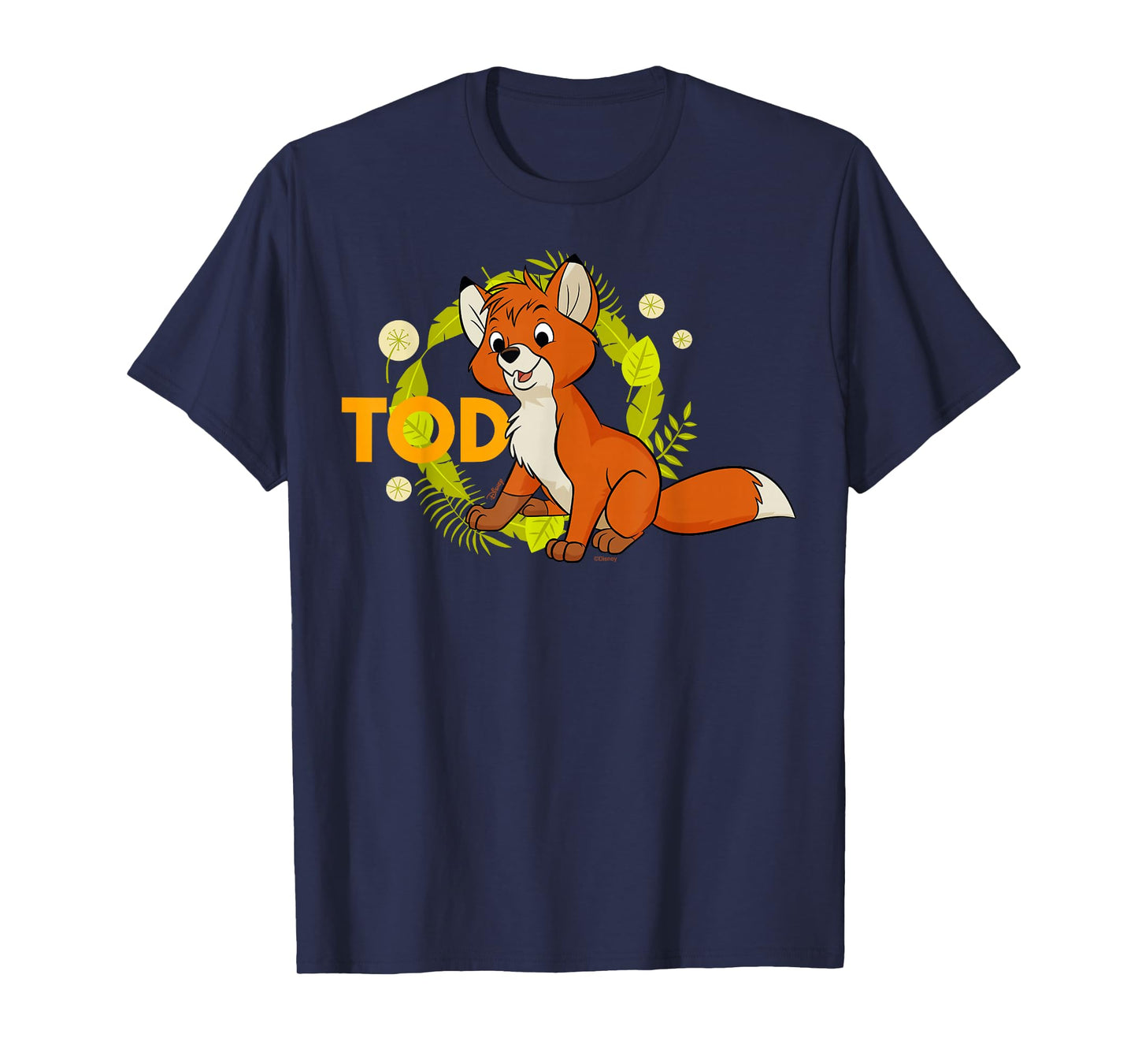 Disney The Fox and The Hound Tod Tropical Leaf Wreath T-Shirt