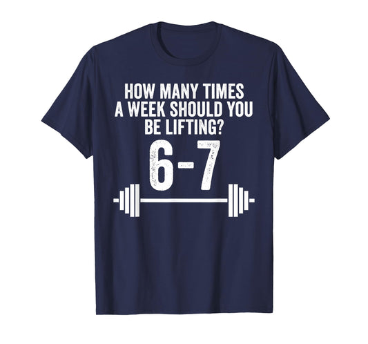Funny 67 Meme Six Seven Gym Workout Weightlifting T-Shirt