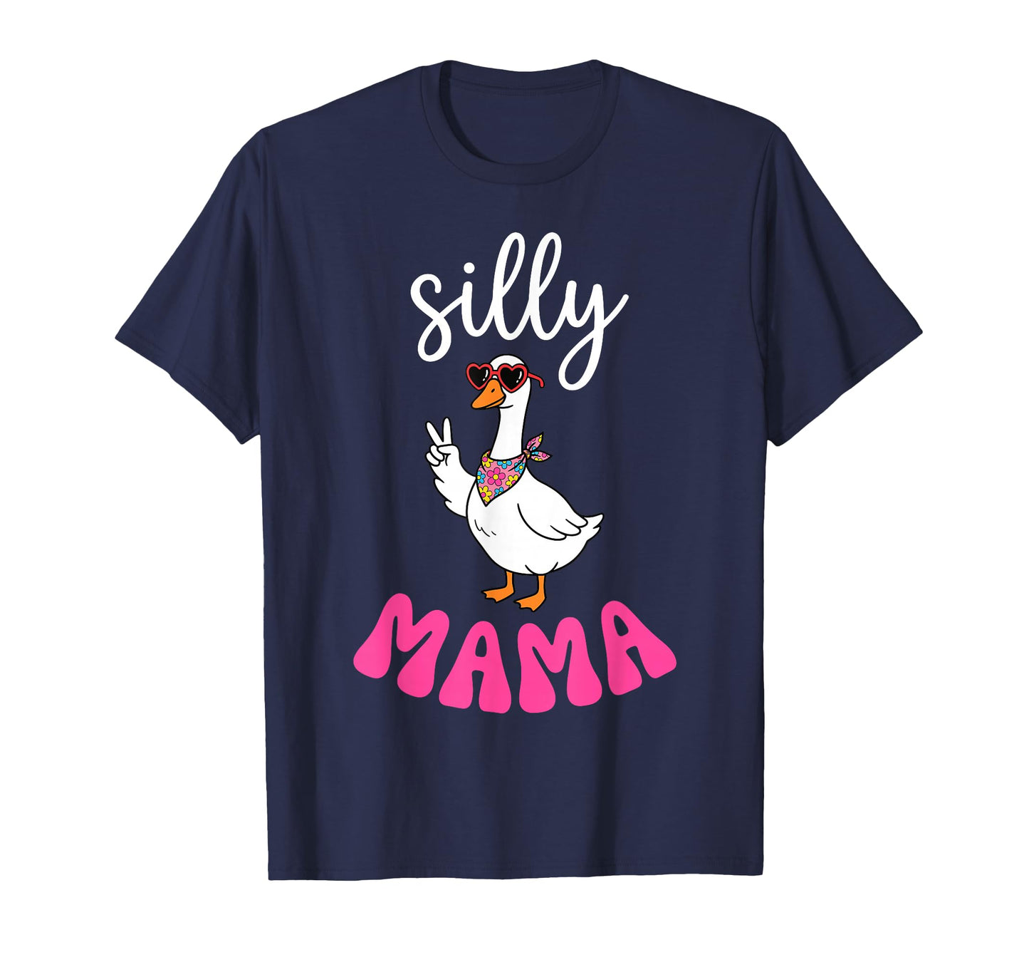 Funny Silly Mama Goose Mom Family Matching Birthday Party T-Shirt