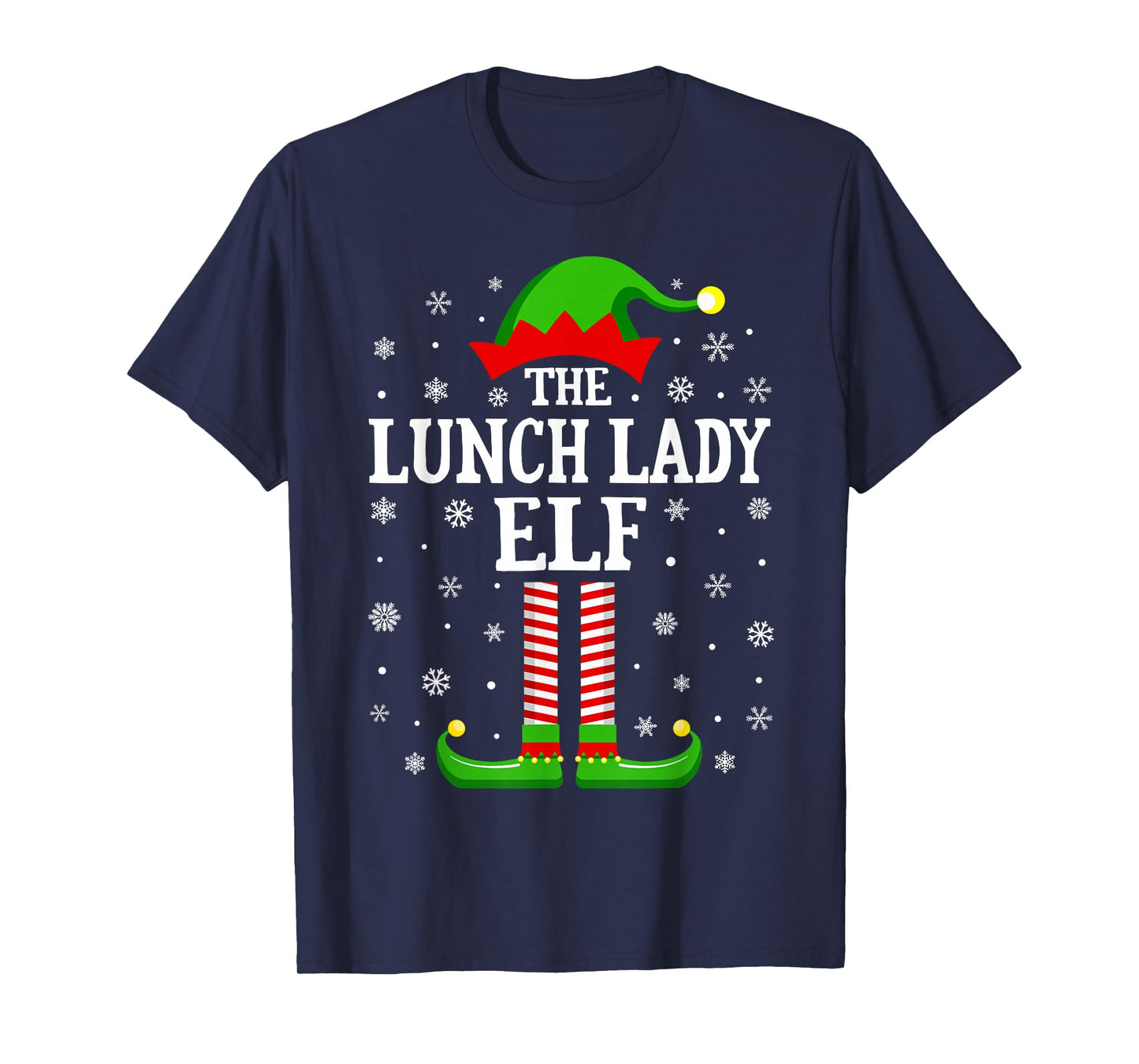Lunch Lady Elf Funny Christmas Family Matching T-Shirt