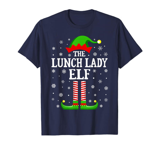 Lunch Lady Elf Funny Christmas Family Matching T-Shirt