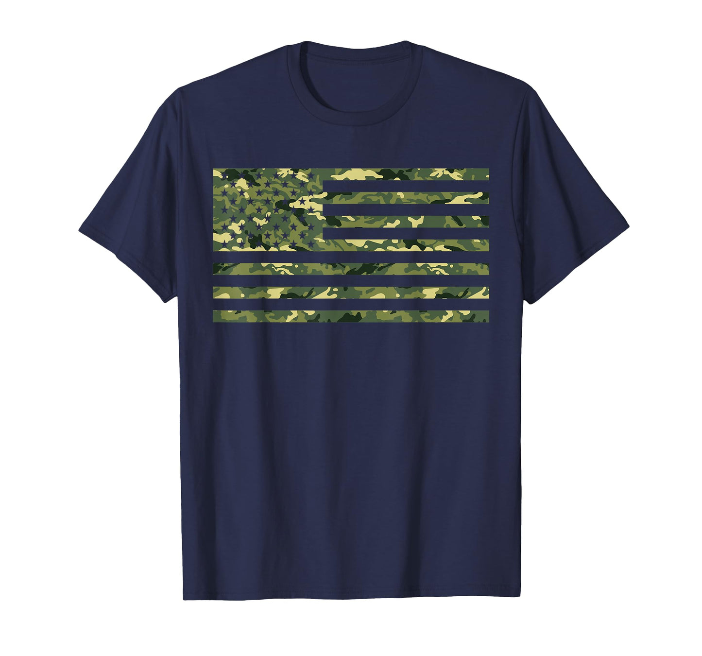 Proud Veteran Camouflage United States Army Soldier US Flag T-Shirt