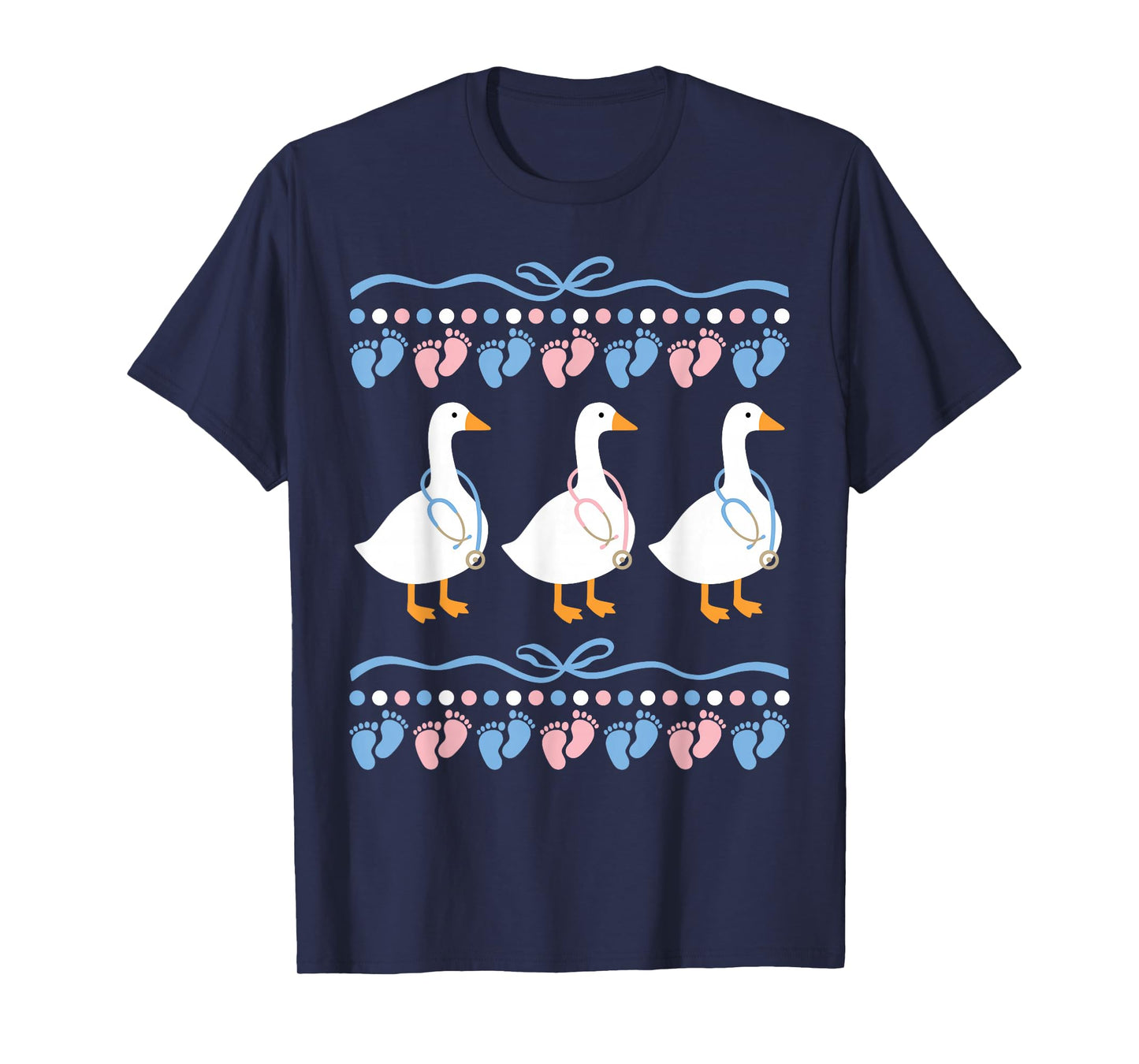Coquette Bow Labor and Delivery Goose Nurse Postpartum Nurse T-Shirt