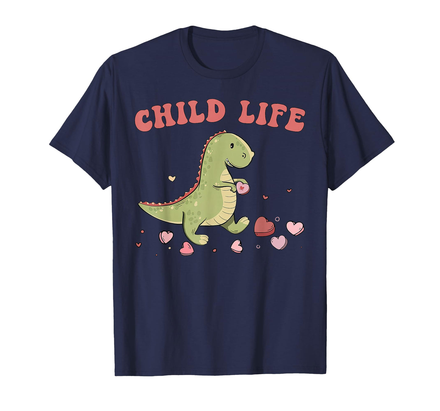 Child Life Specialist Dinosaur Heart Valentines Day CLS CCLS T-Shirt