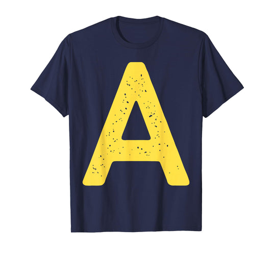 Halloween Letter A Alphabet Matching Costume Men Women Kids T-Shirt