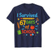 I Survived 67 Days of School Funny 67 Teachers Students Meme T-Shirt